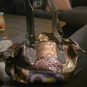 Coach Multicolor Patchwork Shoulder Bag